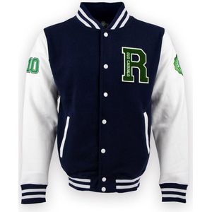 010 CASUALS ROTTERDAM BASEBALL JACK VARSITY SWEATJACKET NAVY/WIT