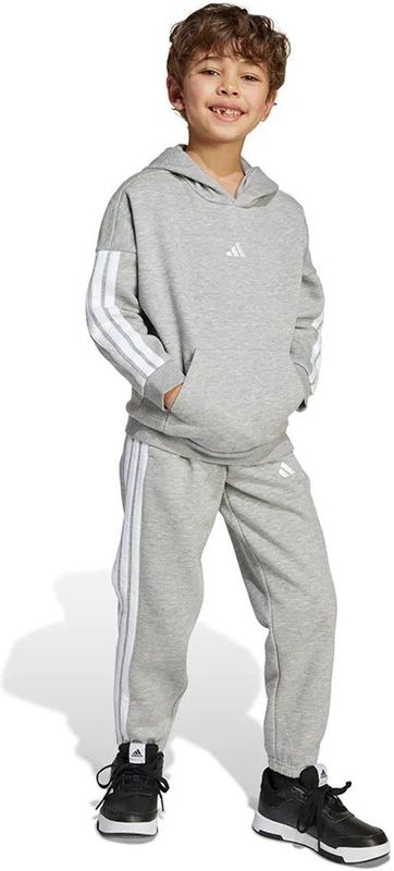 Adidas 3 Stripes Essentials Fleece Trainingspak Grijs 4-5 Years Jongens
