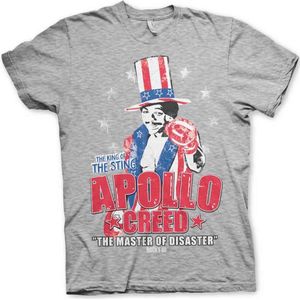 Rocky Heren Tshirt -M- Apollo Creed Grijs