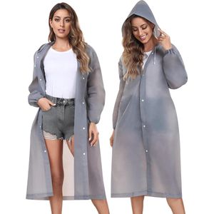 Regenjas, Eva Travel transparante regenponcho regenaccessoires voor dames en heren, regenkleding, regencape, regenjas, waterdicht, voor wandelen, fietsen, kamperen en reizen