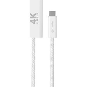 4smarts USB-C naar HDMI Kabel Female Adapter 15CM Wit