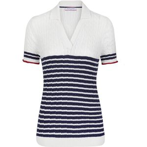Felix Hardy Tricot Polo Shirt Korte Mouwen Dames Ecru - M