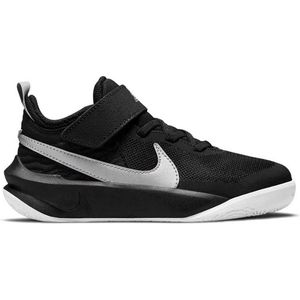 NIKE Team Hustle D 10 PS Sneakers - Black / Metallic Silver / Volt / White - Kinderen - EU 28