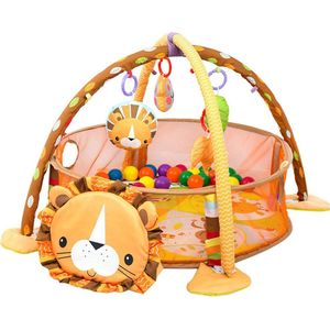 Toddly Babygym Leeuw - Baby Speelmat met Ballenbak - 48 x 66 cm