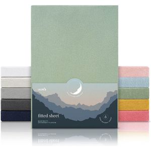 Laleni - Premium Hoeslaken - Groen - 2-pack - 90x40 cm - 100% Katoen - Ademend