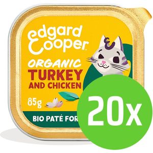 Edgard&Cooper - Adult Paté Organic - Kattenvoer - Kalkoen - 85 gram - 20 kuipjes