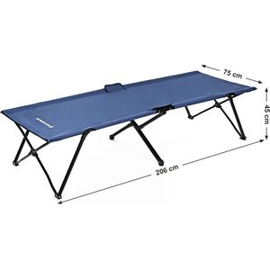 Rootz Lounger - Camping bed - Camp bed - Blauw - Kunststof - 206 x 45 x 75 cm
