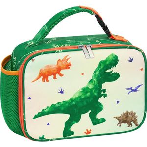 Stoere Groene Dinosaurussen Koeltas voor Kinderen - Ideaal voor School en Uitstapjes