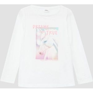 T-shirt - A-vormige Top - Lange Mouwen - Zacht Geborsteld Katoenen Jersey