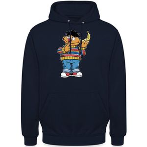 Sesamstraat Ernie met Banana Pose Hoodie Unisex