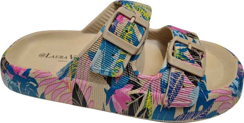 Laura Vita - Nuon 02 - Slippers - Blauw - Dubbele Gespsluiting