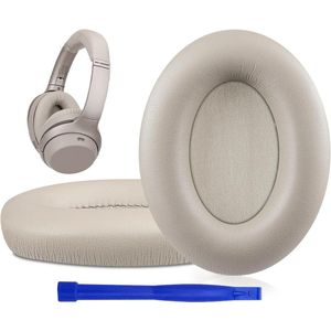 Professionele oorkussens Geschikt voor Sony WH-1000XM3 (WH1000XM3) on-ear hoofdtelefoons, oorkussens van zacht proteïneleer, geluidsisolerend traagschuim, extra dik (goud)