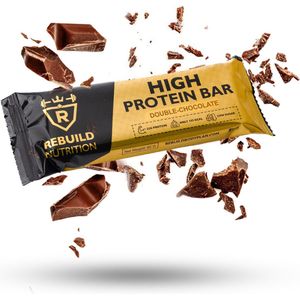 HIGH PROTEIN BAR - Dubbel Chocolade (Brownie) - Gezonde Eiwitrepen - Proteine Repen - 22 gram Hoogwaardig Eiwit Per Reep - Proteine Bar - 20 stuks (20 x 60 gram)