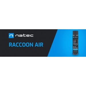 Natec Air Duster - Raccoon - schoonmaak spray laptop - 600 ml - high pressure - voor elektronica