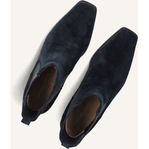 Stefano Lauran - Pe 2104 - Enkellaarsjes - Blauw - Suède - Blokhak 4 cm