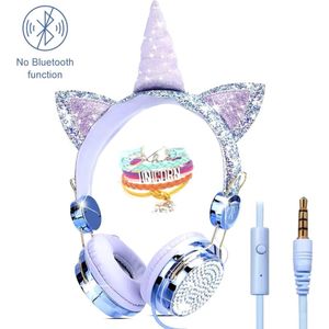 Kinder Koptelefoon - Met Unicorn armband - Koptelefoon – Bling Headset - Headset Eenhoorn – Eenhoorn Koptelefoon – Meisjes Koptelefoon -Meisjes Speelgoed – Cadeau - Sinterklaas - Feestdagen - Bedraad -