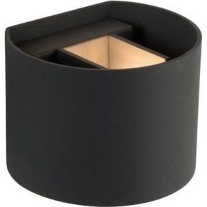 Specilights LED wandlamp zwart 12W - Waterdicht met instelbare stralingshoek - Muurlamp Rond IP65 3000K