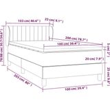 vidaXL - Boxspring - met - matras - fluweel - zwart - 100x200 - cm