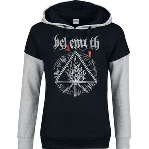 Behemoth Logo Dames Trui met capuchon - zwart/gemêleerd grijs - XS