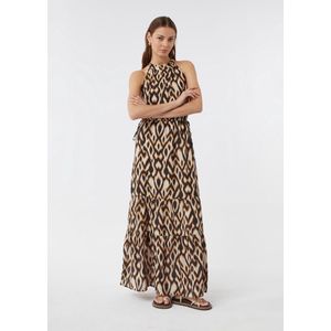 comma - Maxi-jurk - Dierenprint - One-shoulder - Viscose
