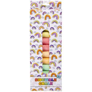 Gekleurd Stoepkrijt 12 STUKS - Buitenspeelgoed voor kinderen - Verschillende kleuren - Creatief