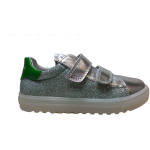 Naturino velcro lederen bling bling sneakers Chine silver acqua groen mt 32