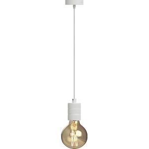 Calex Retro Pendel - Industrieel Hanglamp - E27 Fitting - Wit - Excl. lichtbron
