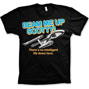 Star Trek Heren Tshirt -XL- Beam Me Up Scotty Zwart