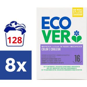 Ecover Waspoeder Color Lavendel & Eucalyptus (Voordeelverpakking)- 8 x 1.2 kg (128 wasbeurten)