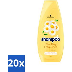 Schwarzkopf - Shampoo - Elke dag - Kamille - Alle types haar - 400 ml - Bulkverpakking - 20 stuks