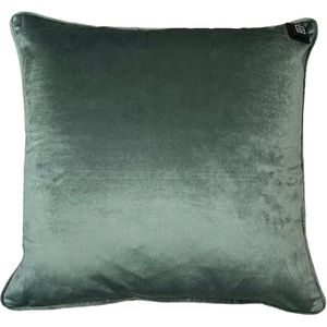 Warmpi® Draadloos Warmtekussen incl. Warmpi® Powerbank (10.000mah) - Fluweel Zilvergroen - Elektrisch verwarmd sierkussen met geïntegreerde kabel van 3m voor opwarming via stopcontact of USB - 3 standen - Kussen 45x45 cm - Zachte Velvet stof Groen