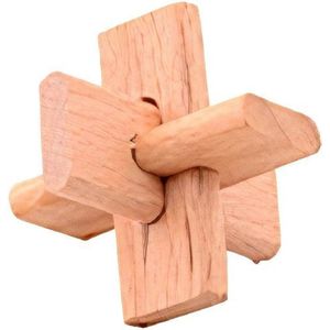 breinbreker puzzel J 4,5 cm hout bruin