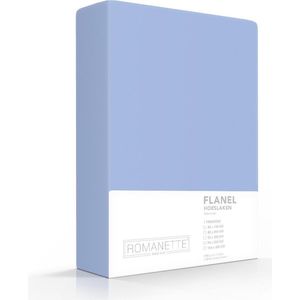 Luxe Flanel Hoeslaken Blauw | 80x200 | Warm En Zacht | Uitstekende Kwaliteit
