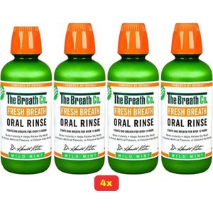 The Breath Co Mondwater - MILD MINT - 4 x 500ML voordeelverpakking