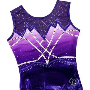 Sparkle&Dream Turnpakje Puck Paars - AXL | maat S-M - Gympakje voor Turnen en Gymnastiek