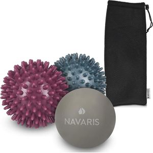 Massagebal Set voor Pijnverlichting - 3 Stuks met Egel- en Gladde Ballen voor Fitness, Ontspanning en Spierherstel