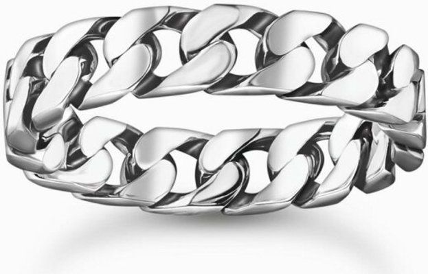 Thomas Sabo - TR2496-637 - Ring - Unisex - Gerecycled Zilver - Gezwarte Textuur