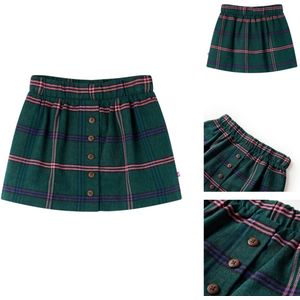 vidaXL Kinderrokje - Kinderrokjes - Kinderrok - Rokje Voor Meisje - Kinderrok 128 donkergroen