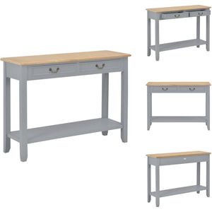 vidaXL Wandtafel - Wandtafels - Bijzettafel - Bijzettafels - Wandtafel 110x35x80 cm hout grijs