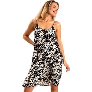 Zomerjurken dames- Korte Strandjurken Ibiza stijl | Zwart-Wit| Maat S/36