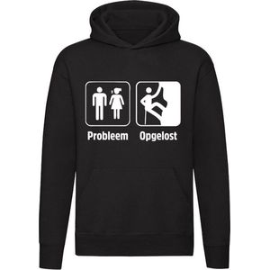 Probleem opgelost | klimmen | muurklimmen | wandklimmen | boulderen | hobby | relatie | gezin | gezeik | ruzie | Unisex | Trui | Hoodie | Sweater | Capuchon