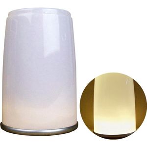 Cheqo® Luxe Tafellamp - Bedlamp - Lamp - Sfeerverlichting - Warm Wit - ø8.5cm - 12.5cm Hoog - Op Batterijen