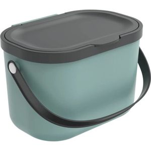 Rotho - Afvalbak - Compostemmer - biologische afvalbakje - 3,2 L - Albula groen