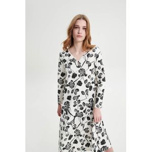 Vamp! Katoenen Nachthemd Dames Volwassenen | Lange Mouw | Grote Maten | Nachtjapon | Zwart 19152 4XL