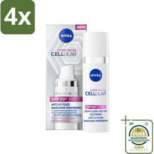 Nivea - Cellular - Expert Filler SPF50+ Serum - Met Hyaluronzuur en SPF - 30 ml - Voordeelverpakking - 4 stuks - Zonbescherming - Hyaluronzuur