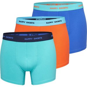 Happy Shorts 3-Pack Boxershorts Heren D911 Effen Kleuren Neon - Maat S