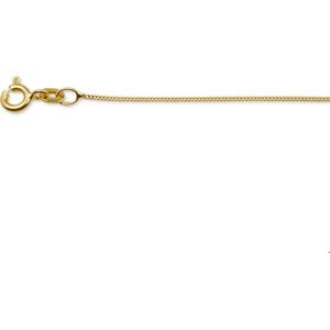 Huiscollectie goud - Gourmet ketting - 0.8 mm breed - 38 cm lang - 14 karaat goud