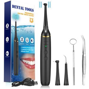 Vitdipy - Waterflosser Draadloos - Monddouche - Oplaadbaar - Waterflosser draadloos - Tandsteen & Tandplak Verwijderaar - Hondentandenborstel - Zwart