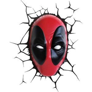 3DLightFX Deadpool 3D Deco Light - Wandlamp binnen - Lamp Kinderkamer - Draadloos