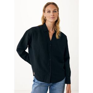 Mexx Linnen Blouse Zwart Dames - Maat 36